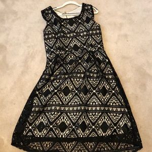 Black and Creme dress